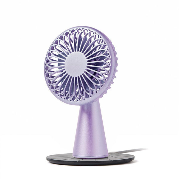 Bonherre mağazasından Lexon Wino, lila renkli kablosuz şarj edilebilir 3 hızlı taşınabilir mini fan.