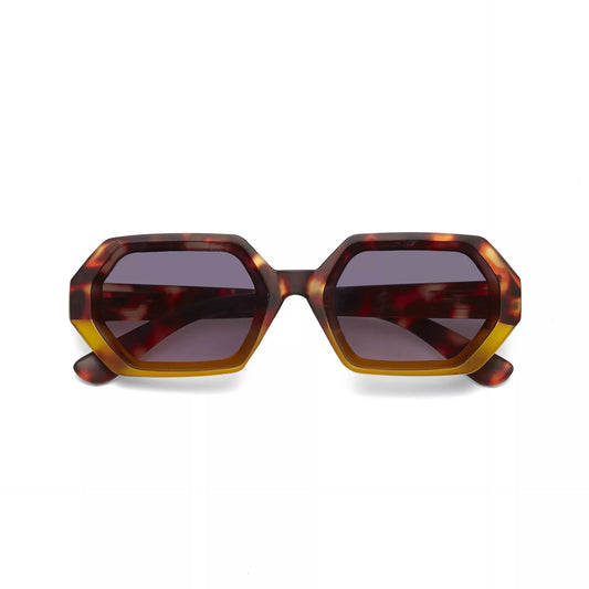 Okkia Andrea Altıgen Unisex Güneş Gözlüğü Havana Sarısı