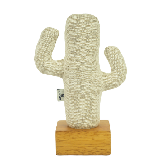 Kayigo Woody İroko Ağacı Üçlü Ofis Seti - Krem Kaktüs