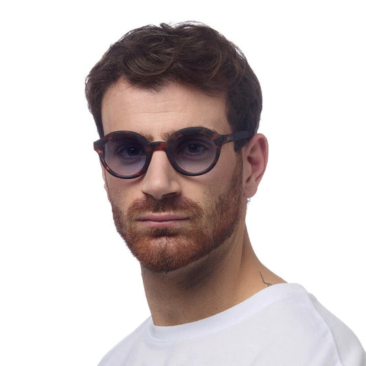 Okkia Lauro Unisex Yuvarlak Klasik Havana Güneş Gözlüğü Mavi Gradyan