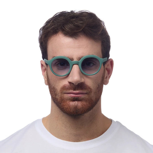 Okkia Lauro Unisex Yeşil Güneş Gözlüğü Mavi Gradyan