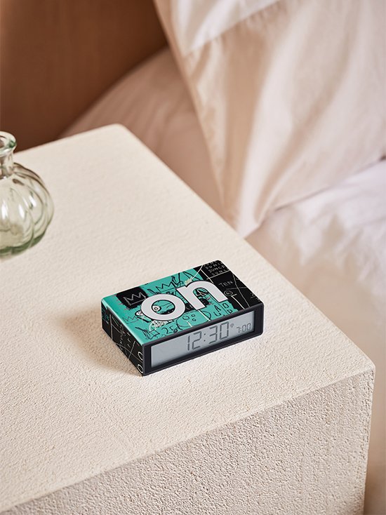 Lexon Flip + Alarm Clock X Jean-Michel Basquiat Pi