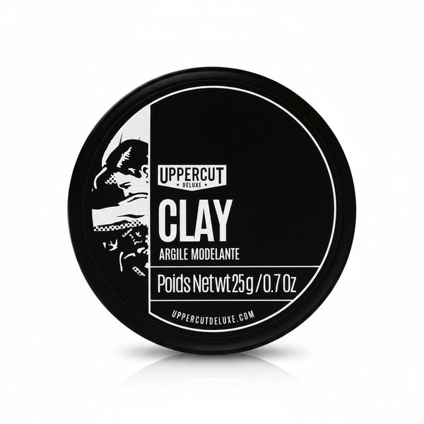 Bonherre mağazasından Uppercut Deluxe Clay Wax seyahat boyu, güçlü tutuşlu ve doğal mat bitişli erkek saç kili.