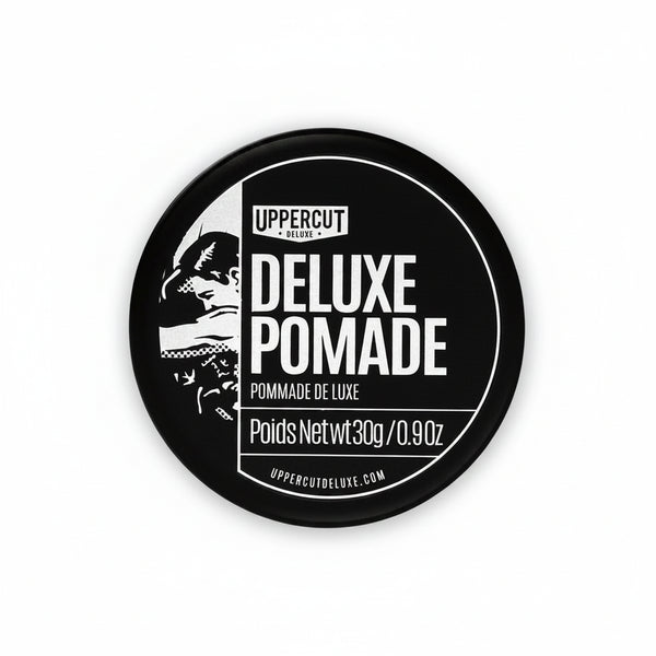 Bonherre mağazasından Uppercut Deluxe Deluxe Pomade seyahat boyu, yüksek parlaklık ve güçlü tutuşlu profesyonel saç waxı.
