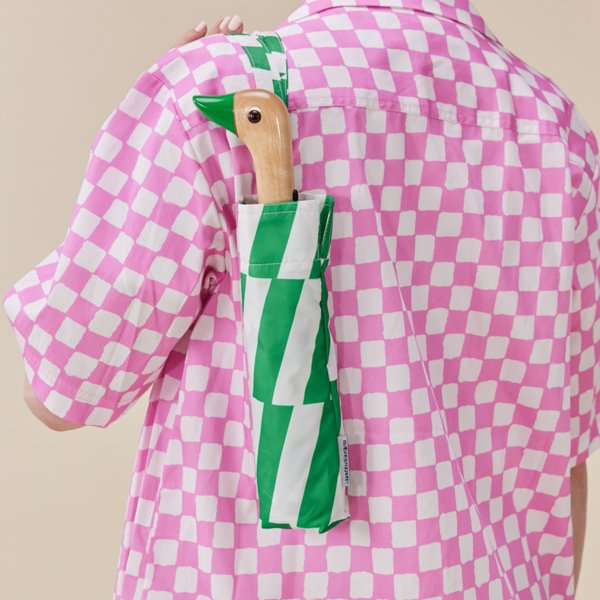 Bonherre mağazasından Original Duckhead Kelly Bars, yeşil desenli ördek başlı lüks otomatik şemsiye.