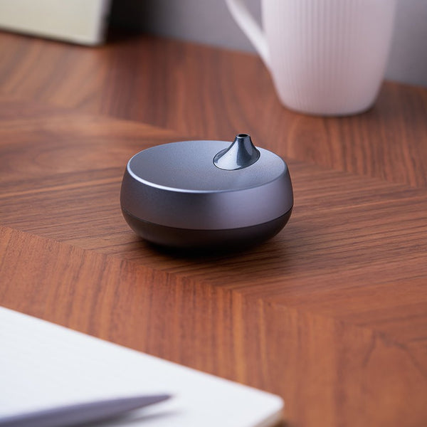 Bonherre mağazasından Lexon Romino, metalik gri şarj edilebilir susuz aroma difüzörü.