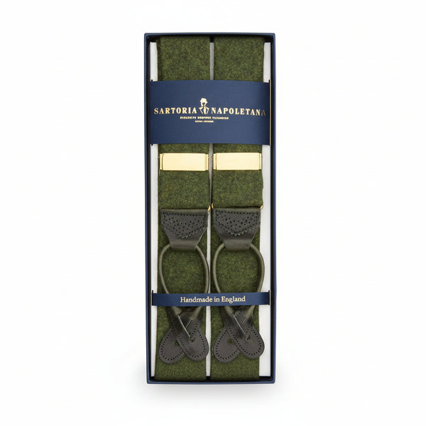 Yeşil Flanel Pantolon Askısı