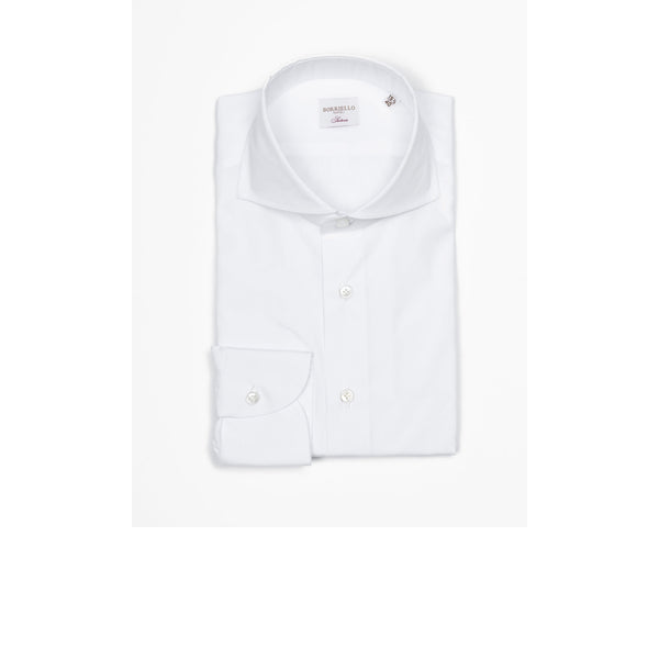 Beyaz Poplin Tamamen El Yapımı Gömlek