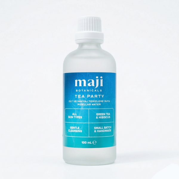 Bonherre mağazasından Maji Botanicals Tea Party, Niacinamide ve yeşil çay içerikli yerli üretim misel cilt temizleme suyu.