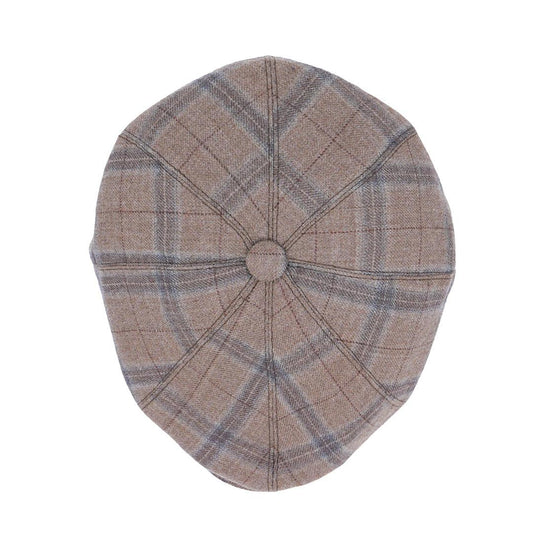 Yün 30's 8 Panel Glencheck Flanel Şapka - Bonherre