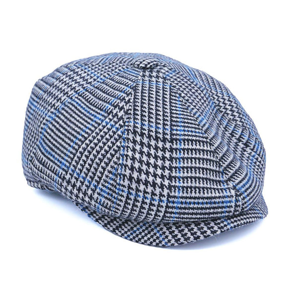 Yün 30's 8 Panel Glencheck Flanel Şapka