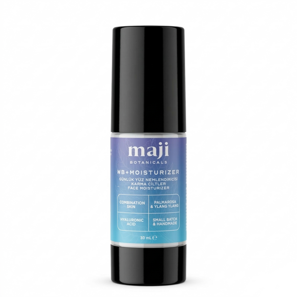 Bonherre mağazasından Maji Botanicals WB+ Moisturiser, karma ve yağlı ciltler için Hyaluronik asit içerikli yerli üretim yüz nemlendiricisi.