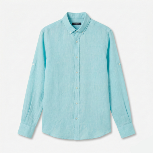 Keten Gömlek - Su Yeşili