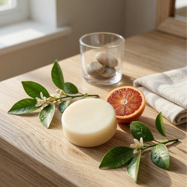 Bonherre mağazasından Maji Botanicals Citrus losyon bar, bergamot ve portakal içerikli katı vücut nemlendiricisi.