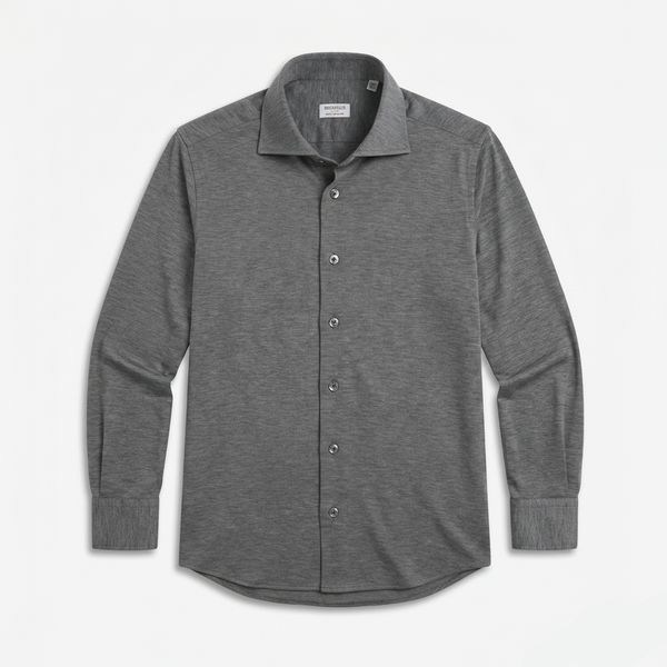 Spor Gömlek - Gri - Jersey Pamuklu