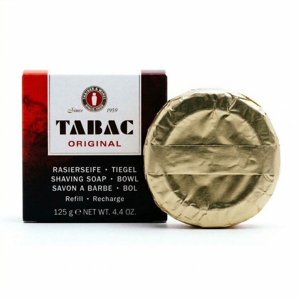 Bonherre mağazasından Tabac Original, zengin köpük sağlayan ve porselen kaselerle uyumlu 125 g lüks yedek tıraş sabunu.