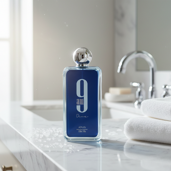 Bonherre mağazasından Afnan 9 AM Dive EDP, nane, limon, elma ve zencefil notalı 100 ml unisex parfüm.