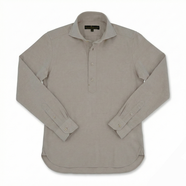 Argentina Organik Pamuk Polo Kesim Gömlek - Krem