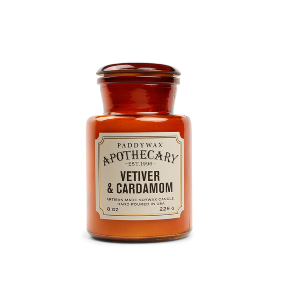 Bonherre mağazasından Apothecary serisi vetiver ve kakule kokulu 226 gr cam mum
