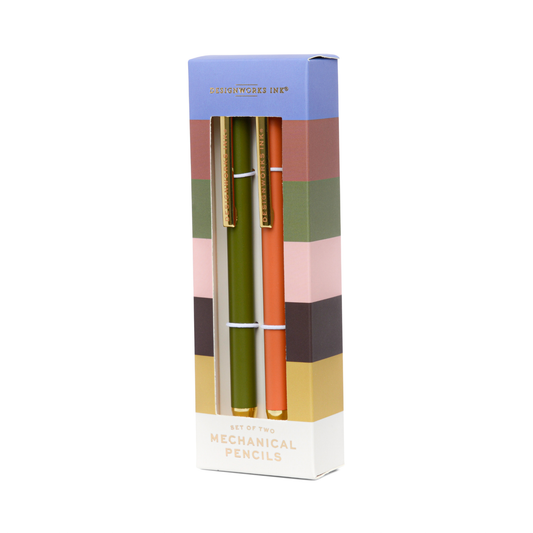 Bonherre mağazasından Designworks Ink marka, ordu yeşili ve biber kırmızısı renklerinde 2'li mekanik kurşun kalem seti.