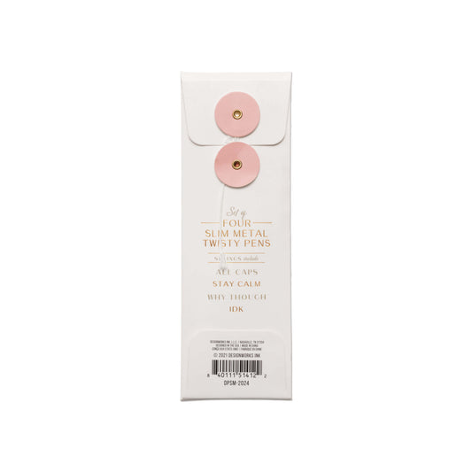 Bonherre mağazasından Designworks Ink marka, Sass serisi, 4'lü slim metal tükenmez kalem seti.