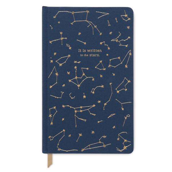 Bonherre mağazasından Designworks Ink marka, gökyüzü desenli lacivert sert kapak defter.
