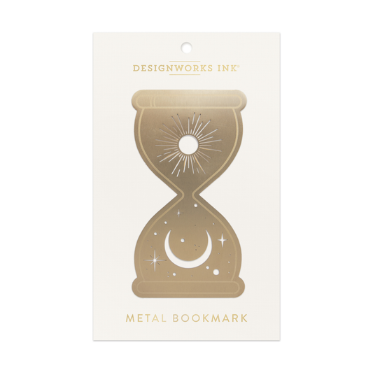 Bonherre mağazasından Designworks Ink marka, kum saati temalı metal kitap ayracı.