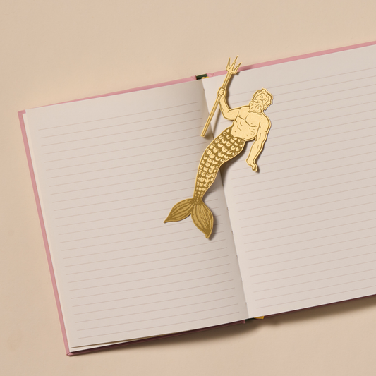 Bonherre mağazasından Designworks Ink marka, Poseidon temalı metal kitap ayracı.