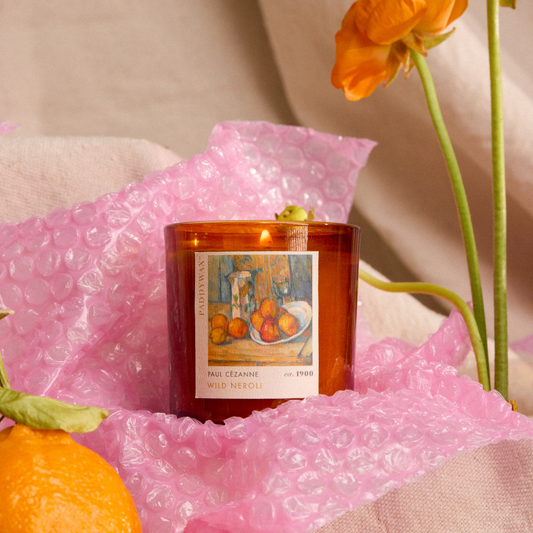 Bonherre mağazasından Empresyonistler serisi Cezanne Natürmort temalı 170 gr cam mum.