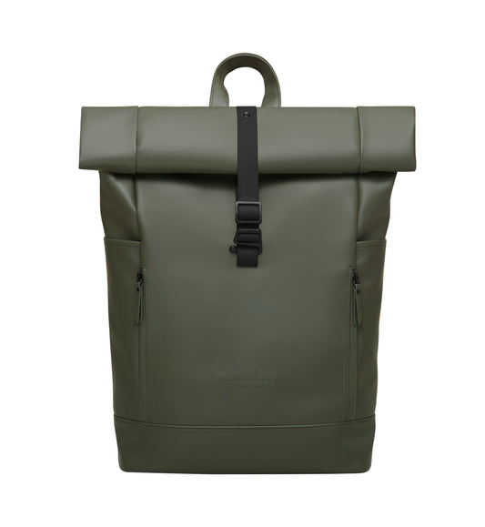 Bonherre mağazasından Gaston Luga marka, Rullen serisi, yeşil renkli, 16 inç laptop bölmeli sırt çantası.
