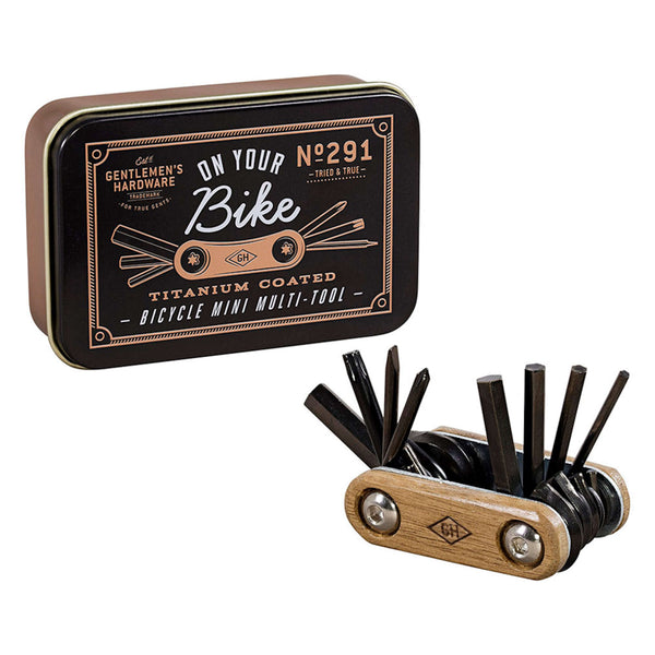Bonherre mağazasından Gentlemen's Hardware marka, 8 fonksiyonlu mini bisiklet çok amaçlı alet.