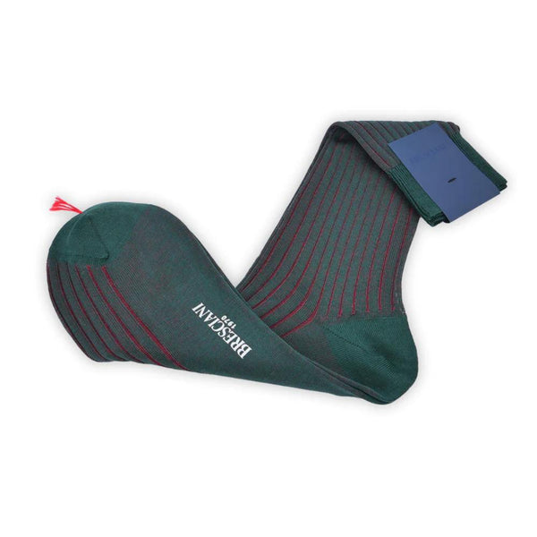 Elbise Çorabı Cipresso Granata - Kırmızı Çizgili Yeşil