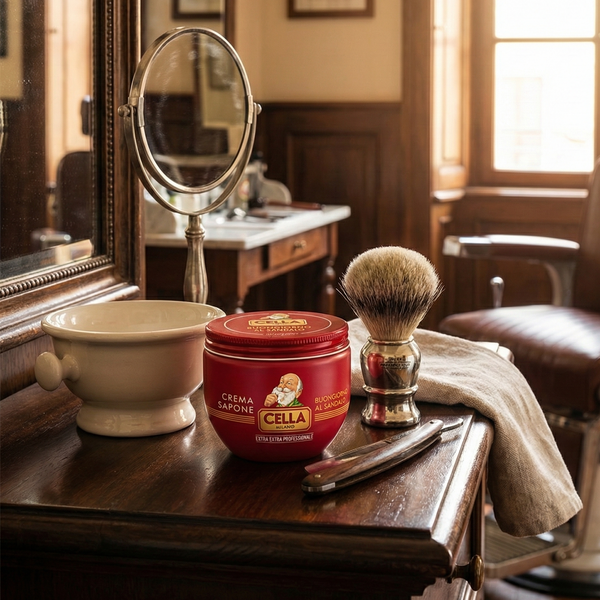 Bonherre mağazasından Cella Milano Buongiorno al Sandalo Sandal Ağacı Özlü Profesyonel Tıraş Kremi, yüksek koruyucu lüks erkek bakım ürünü.