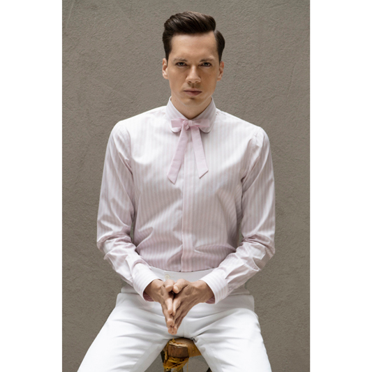 Demokratik Gömlek - Pembe Çizgili