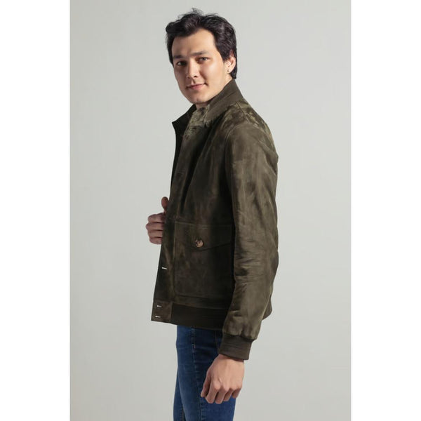 Yeşil Knox Süet Mont