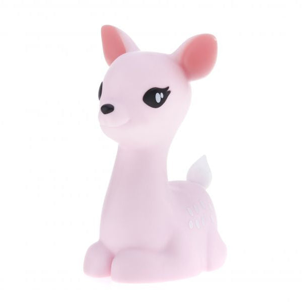 Bonherre mağazasından Dhink, pembe geyik figürlü dokunmatik ve zamanlayıcılı çocuk gece lambası.