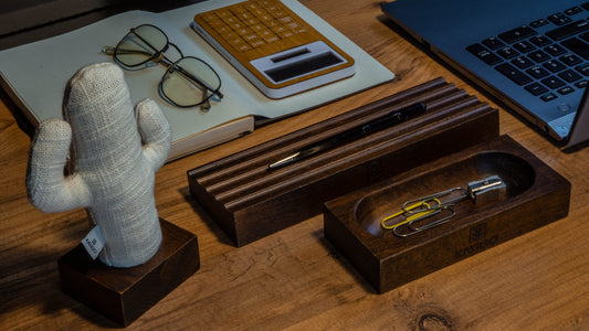 KAYIGO Woody Üçlü Ofis Seti Koyu Kahverengi