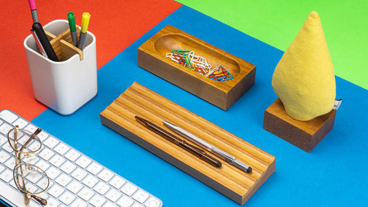 Kayigo Woody Sarı Ladin Üçlü Set - İroko Ağacı