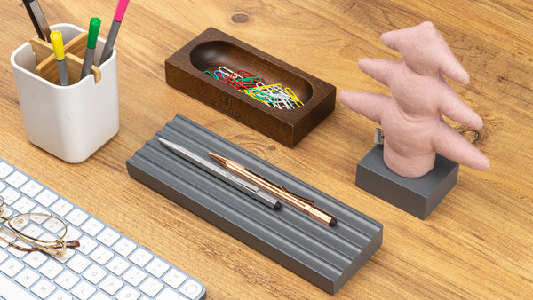 Kayigo Woody Gri Üçlü Ofis Seti - Pembe Çam