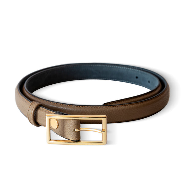 El Yapımı Hakiki Deri Bej Kemer – 2.5 cm