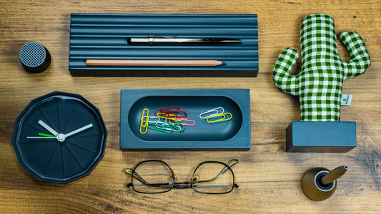 Kayigo Gri Woody Üçlü Ofis Seti- Yeşil Kaktüs