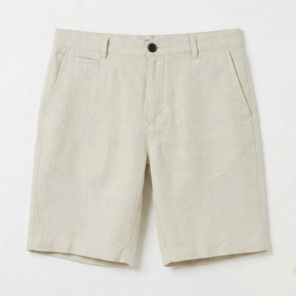 Keten Bermuda - Naturel
