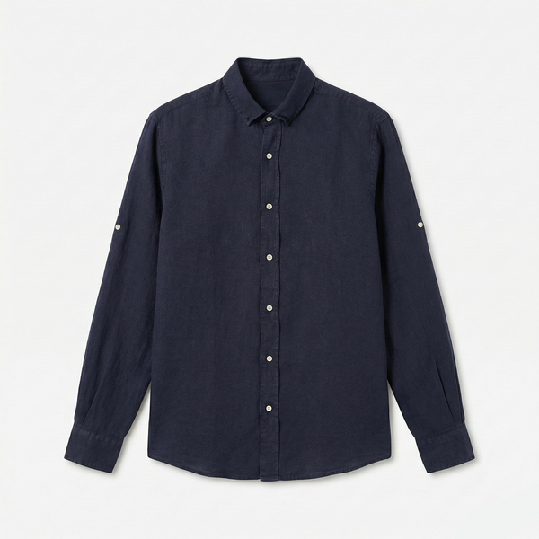 Keten Gömlek - Lacivert