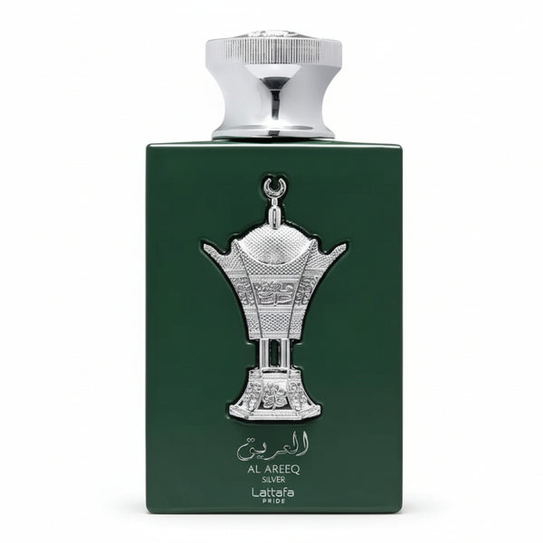 Bonherre mağazasından Lattafa Al Areeq Silver EDP, tütün, ud, deri ve lavanta notalı 100 ml unisex parfüm.