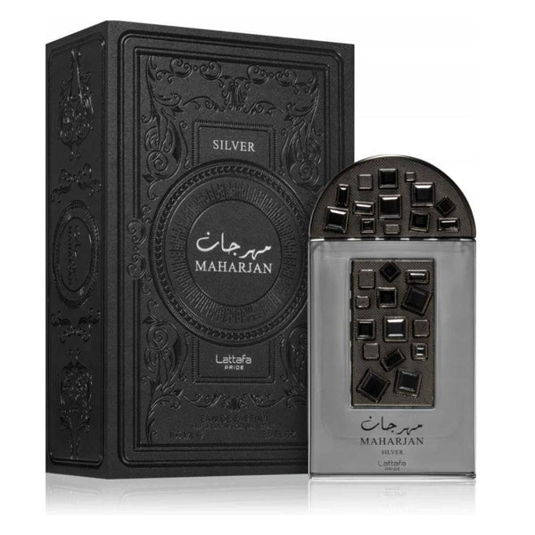 Bonherre mağazasından Lattafa Maharjan Silver EDP, bergamot, süsen ve huş ağacı notalı 100 ml unisex parfüm.