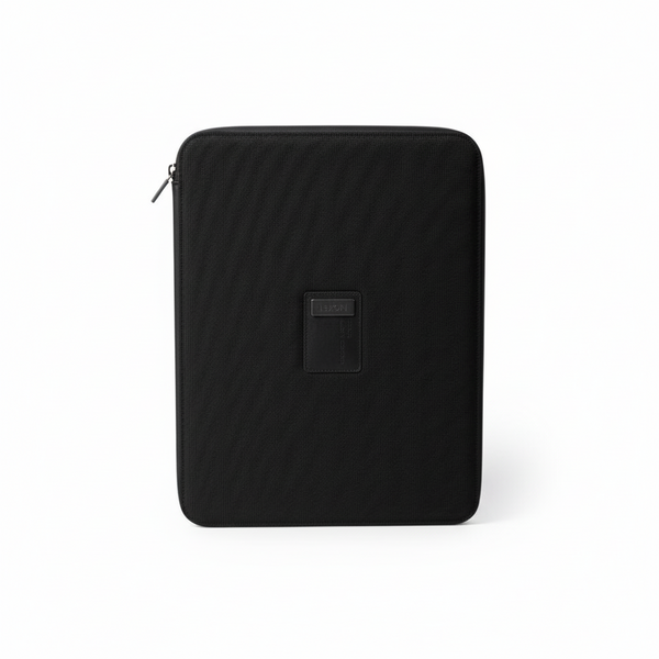 Bonherre mağazasından Lexon A4 Folder, fermuarlı, çok bölmeli, lüks siyah profesyonel evrak çantası ve portföy.