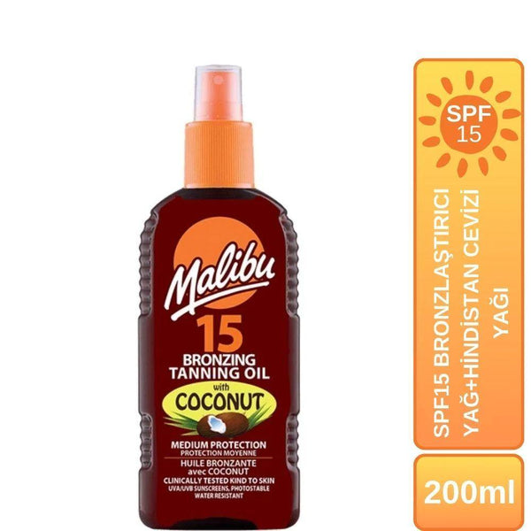 Güneş Koruyucu Bronzlaştırıcı Yağ+Hindistan Cevizi Yağı SPF15