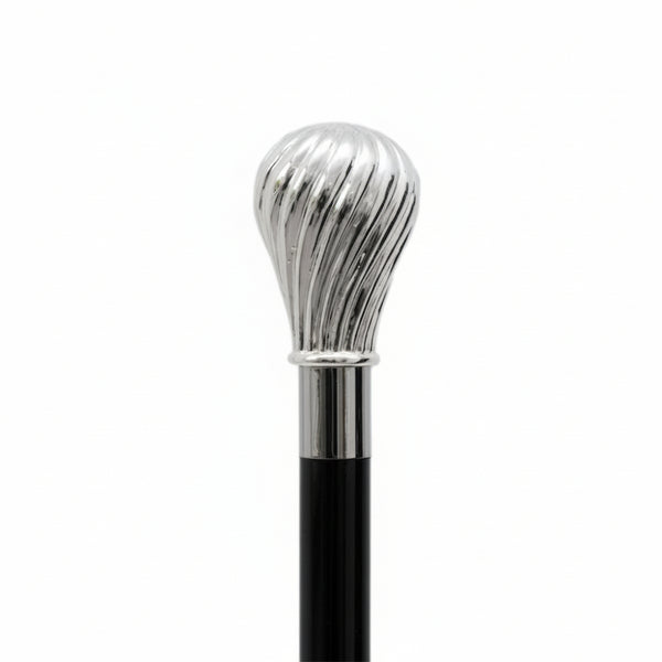 Bonherre mağazasından Pasotti Classic Knob Silver, gümüş kaplama klasik başlı lüks İtalyan el yapımı baston.