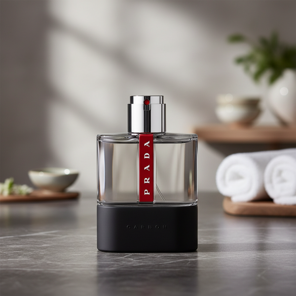 Bonherre mağazasından Prada Luna Rossa Carbon EDT, metalik lavanta ve kömür notalı, mineral derinlikli lüks erkek parfümü