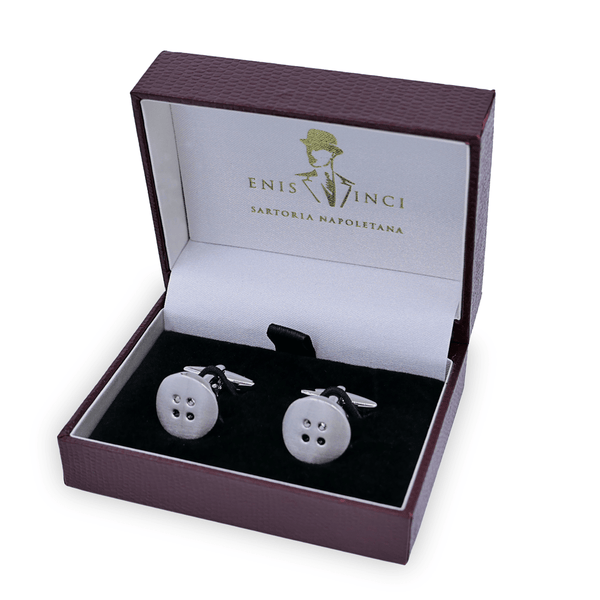 Basit Metal Düğme Kol Düğmeleri